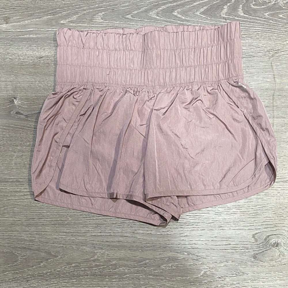 Women's Pink Smocked Shorts